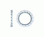 DIN 6798 A ZP, Arandela dentada exterior con forma en 